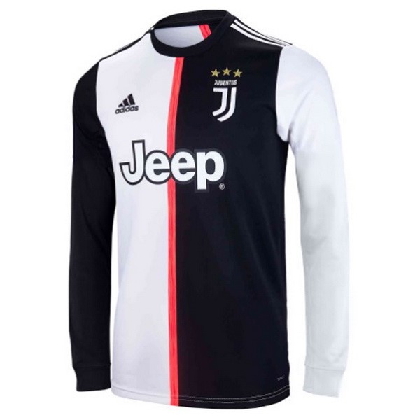 Trikot Juventus Heim ML 2019-20 Weiß Schwarz Fussballtrikots Günstig